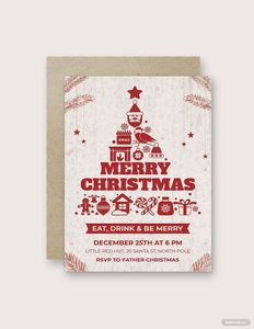 Download Creative Christmas Invitation Template for free