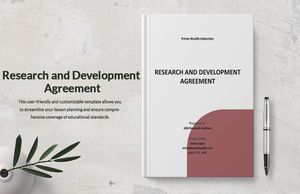 Download Research and Development Agreement Template for free