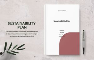 Download Sample Sustainability Plan Template for free