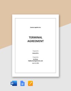 Download Sample Terminal Agreement Template for free