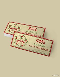 Download Simple Christmas Discount Voucher Template for free