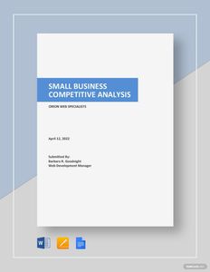 Download Small Business Competitive Analysis Template for free