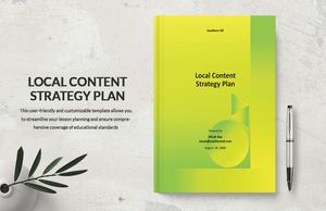 Download Local Content Strategy Plan Template for free