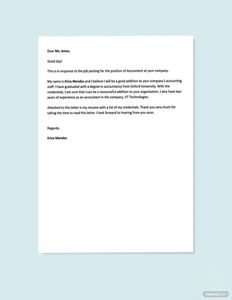 Download Accountant Application Letter Template for free