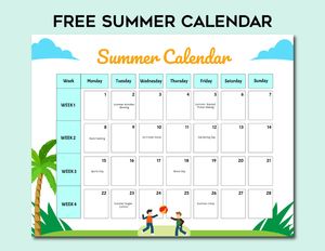 Download Summer Calendar for free