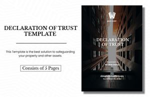 Download Declaration of Trust Template for free