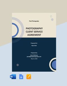 Download Photography Client Service Agreement Template for free