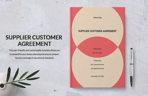 Download Supplier Customer Agreement Template for free