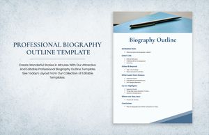 Download Professional Biography Outline Template for free
