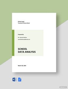 Download Editable School Data Analysis Template for free
