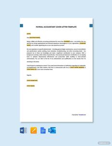 Download Payroll Accountant Cover Letter for free