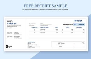 Download Receipt Sample for free