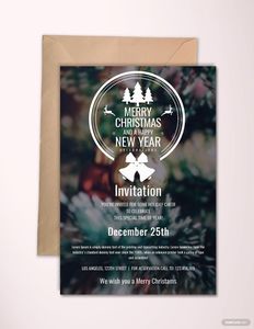 Download Minimal Christmas Invitation Template for free
