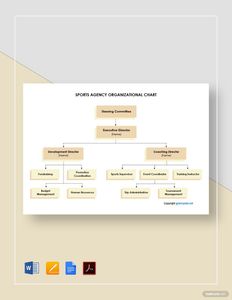 Download Sports Agency Organizational Chart Template for free
