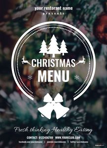 Download Creative Christmas Menu Template for free