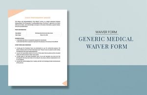 Download Generic Medical Waiver Form Template for free