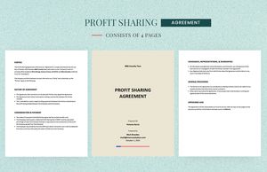 Download Sample Profit Sharing Agreement Template for free
