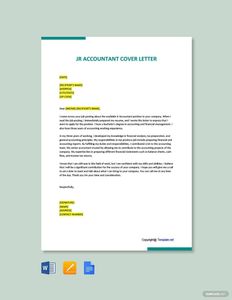 Download Jr Accountant Cover Letter for free