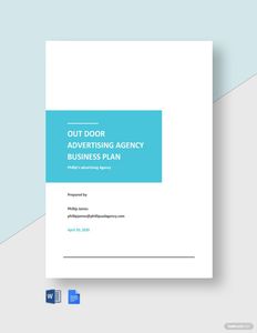 Download Outdoor Advertising Agency Business Plan Template for free