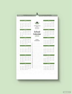 Download Editable School Desk Calendar Template for free