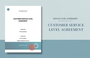 Download Customer Service Level Agreement Template for free