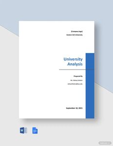 Download Simple University Analysis Template for free