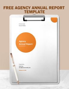 Download Agency Annual Report Template for free