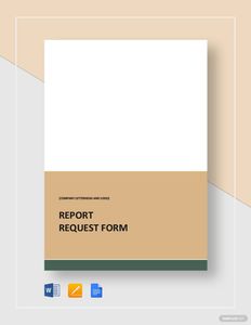 Download Report Request Form Template for free