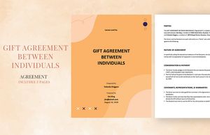 Download Gift Agreement Between Individuals Template for free