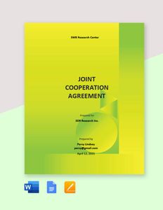 Download Joint Cooperation Agreement Template for free