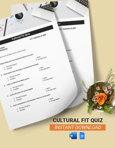 Download Cultural Fit Quiz Template for free