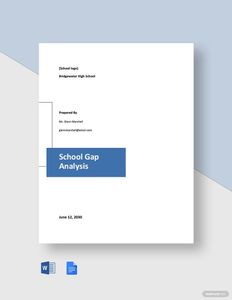 Download School Gap Analysis Template for free