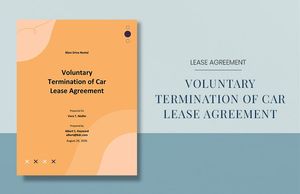 Download Voluntary Termination of Car Lease Agreement Template for free