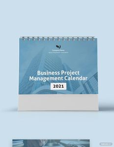 Download Business Project Management Desk Calendar Template for free