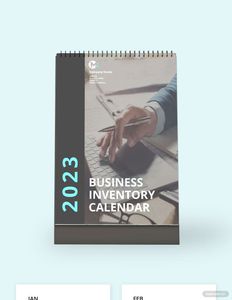 Download Business Inventory Desk Calendar Template for free