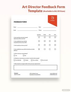 Download Art Director Feedback Form Template for free