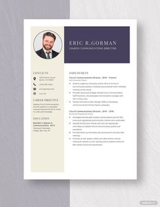 Download Church Communications Director Resume for free