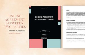 Download Binding Agreement Between Two Parties Template for free