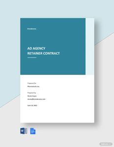 Download Ad Agency Retainer Contract Template for free