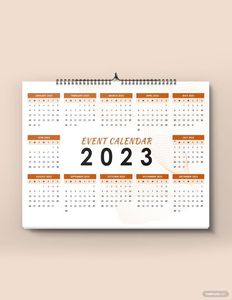 Download Sample Event Desk Calendar Template for free