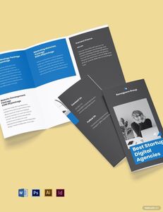 Download StartUp Agency Tri-Fold Brochure Template for free