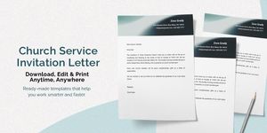 Download Church Service Invitation Letter for free