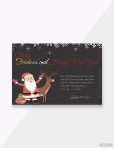 Download Chalkboard Christmas Greeting Card Template for free