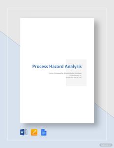 Download Process Hazard Analysis Template for free