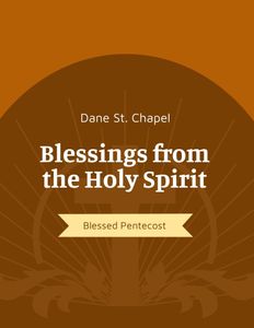 Download Pentecost Sunday Church Flyer Template for free