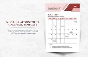 Download Monthly Appointment Calendar Template for free