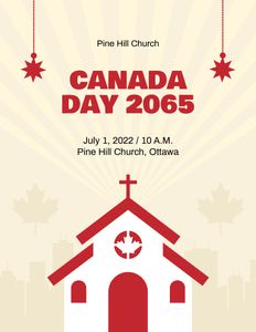 Download Canada Day Church Flyer Template for free