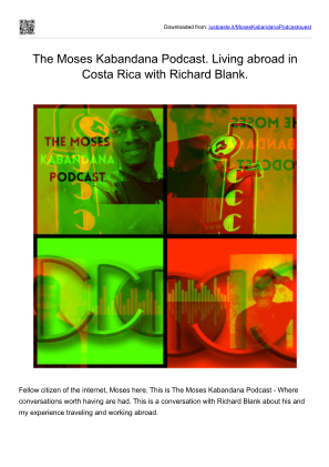 Download Moses Kabandana Podcast guest Richard Blank Costa Rica's Call Center.pdf for free