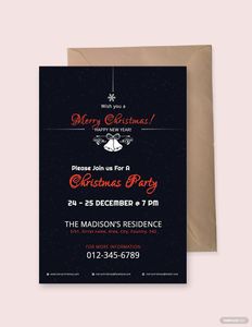 Download Modern Christmas Invitation Template for free