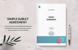 Download Simple Sublet Agreement Template for free